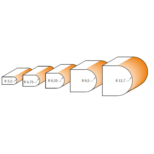 Frez zaokrąglający typu półwałek Frez zaokrąglający typu półwałek