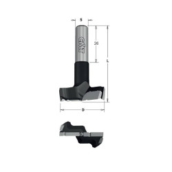 Wiertło puszkowe XTREME D-15 L-70 S-10X26 Z2+2 z łamaczem wióra LH  CMT 369.150.42