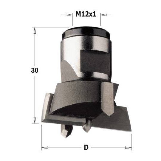 Wiertło Puszkowe na gw-trzp HW D-60 L-30 S-M12x1 RH  CMT 501.600.11