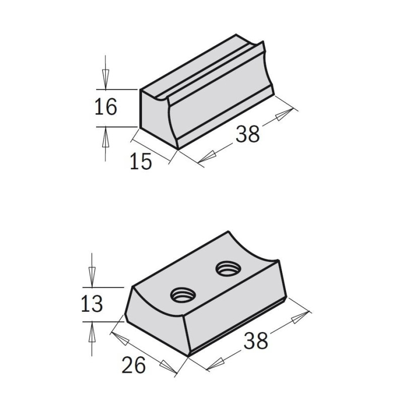 Klin do głowic tnących 38x22,5x13mm CMT 692.999.02