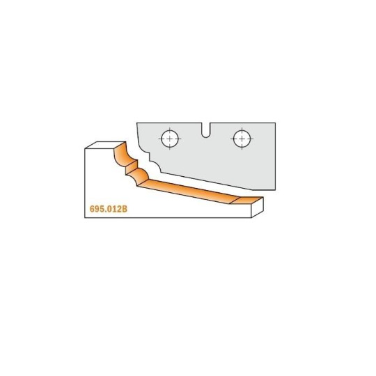 695.012B Para noży 50x25x2mm do 694.012 CMT