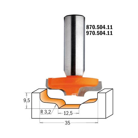 970.505.11 Frez HM R-3,2 D-35 d-13,3 I-8 S-12 L-46 CMT