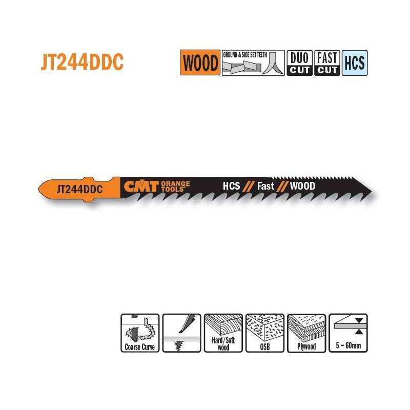 Brzeszczot I-75 L-100 5 sztuk rozstaw zębów: 4 CMT JT244DDC-5