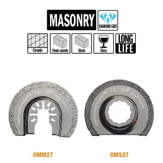 OMM27-X1 OMM27 Brzeszczot oscylacyjny W-65 K-2,0 1 szt. uchwyt uniwersalny CMT