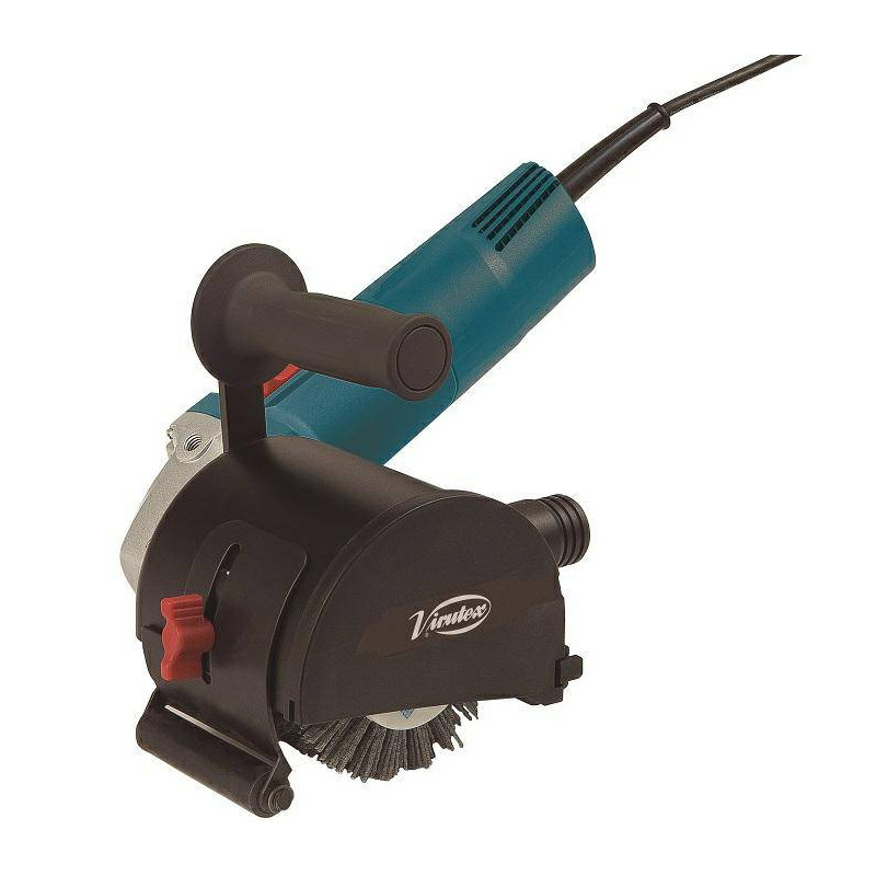Satyniarka 1400W 4000 RPM Zestaw : szczotka nylonowa 120x100x19 mm + szczotka druciana 120x100x19 mm + walizka VIRUTEX ST62