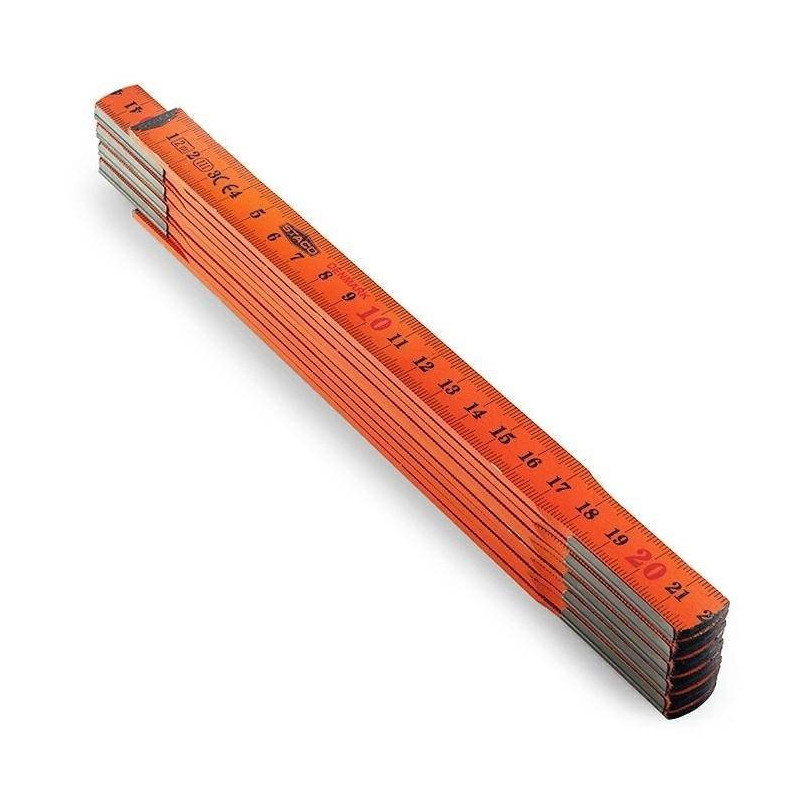 Metr Stolarski 2M. pomarańcz 12 elementów STACO NORDIC 31093.STACO