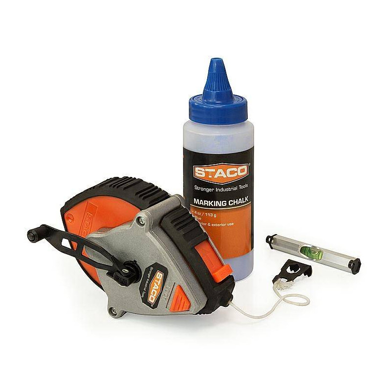 Sznur traserski 30M. W zestawie z niebieską kredą 113g. STACO NORDIC 33500.STACO
