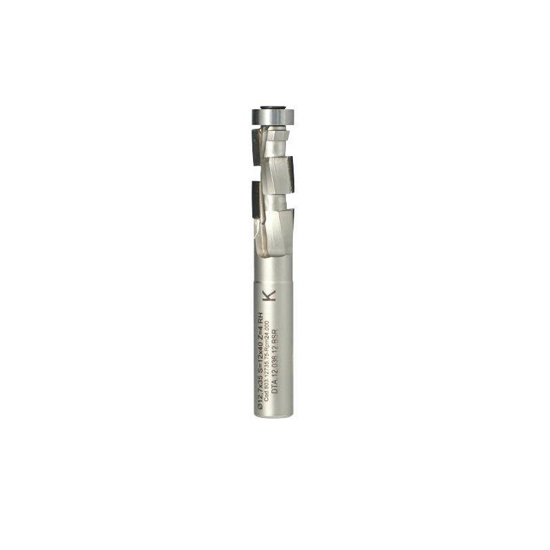 Frez diamentowy Z1 D-12,7 I-36 L- 76 S-12x35 RH 4PCD H2,5 2 spirale korpus-STAL CMT DTA.12.036.12.BSR
