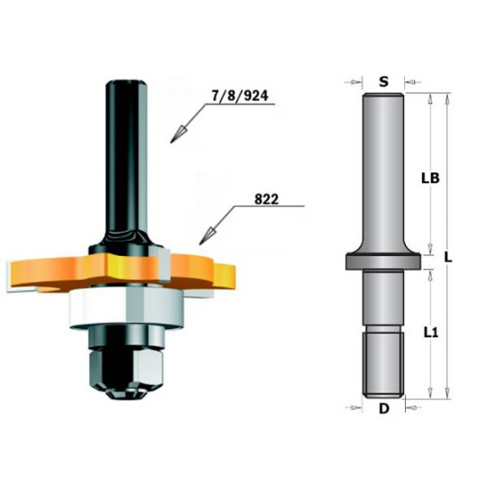 Trzpień do otrzy piłkowych 
