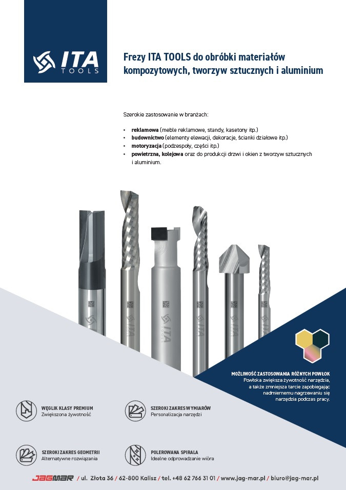Frezy do obr&oacute;bki materiał&oacute;w kompozytowych ITATOOLS